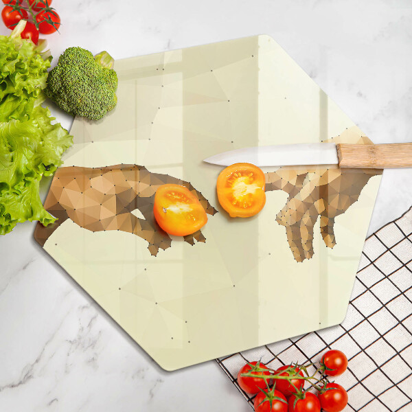 Kitchen worktop protector Creation of Adam hands