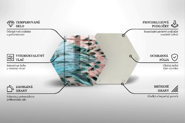 Kitchen worktop protector Boho bird feathers