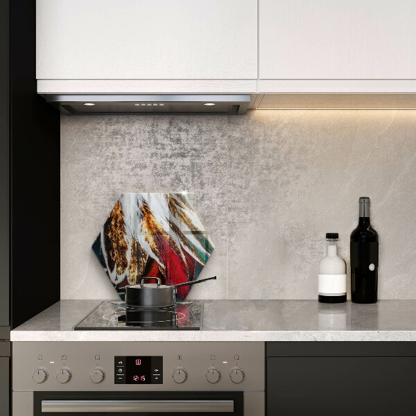 Kitchen worktop protector Boho bird feathers