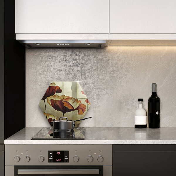 Kitchen worktop protector Painted boho flowers