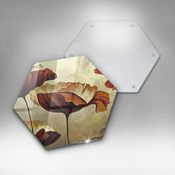 Kitchen worktop protector Painted boho flowers