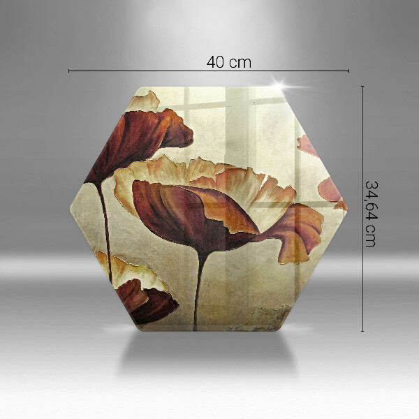 Kitchen worktop protector Painted boho flowers