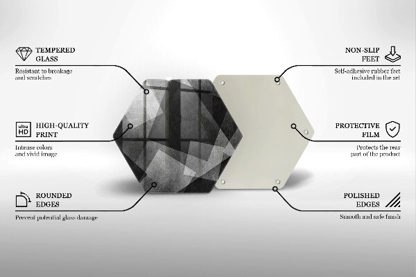 Chopping board glass Geometric abstraction