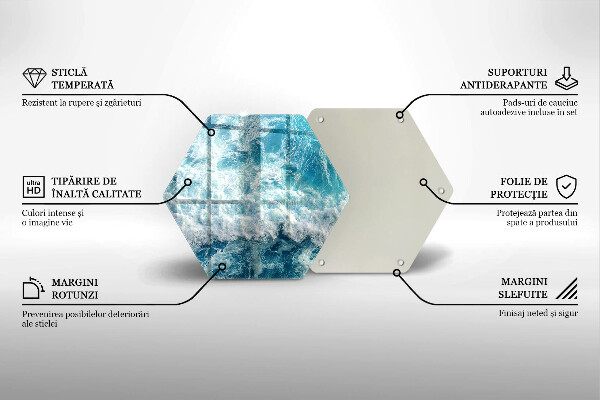 Chopping board glass Water sea waves