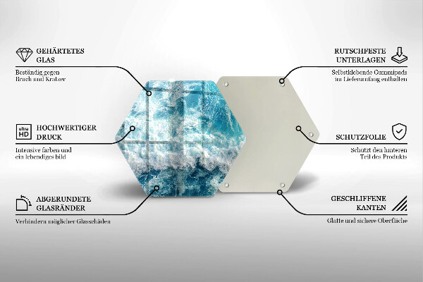 Chopping board glass Water sea waves