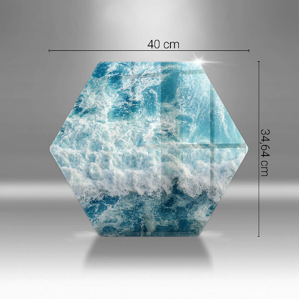 Chopping board glass Water sea waves