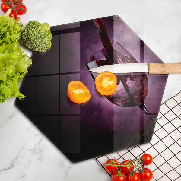 Kitchen worktop protector A glass of wine