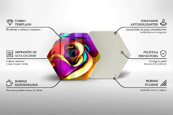 Kitchen worktop protector Colorful rose petals