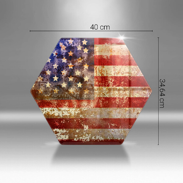 Chopping board glass USA Flag of America
