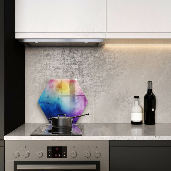 Chopping board glass Rainbow watercolor spots