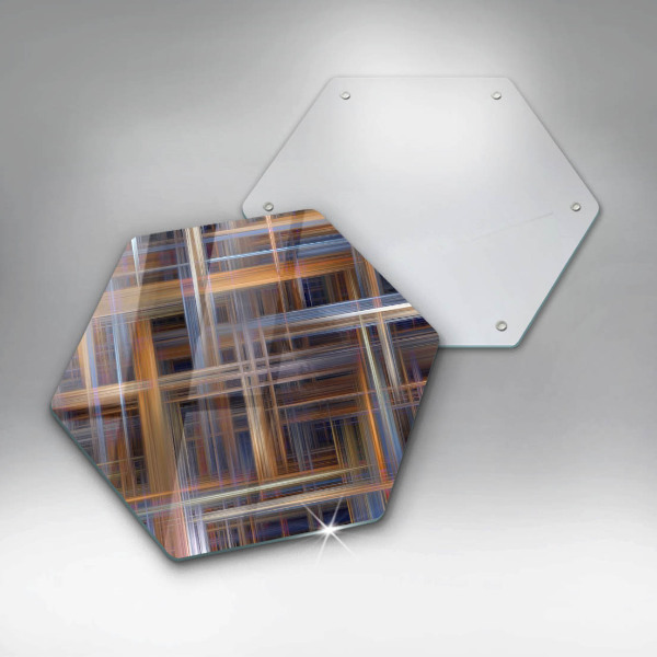 Chopping board glass Abstract paint lines