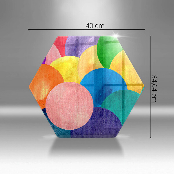 Chopping board glass Colorful wheels