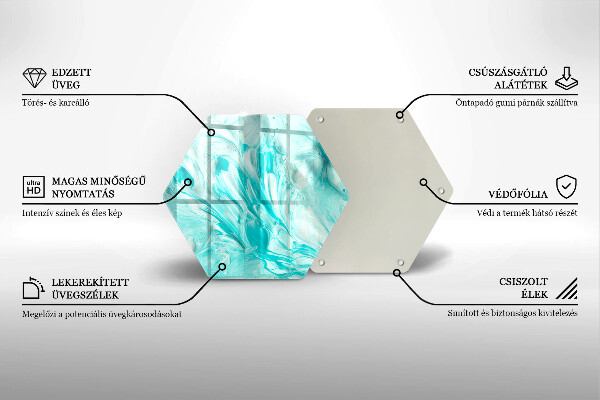 Chopping board glass Paints abstraction