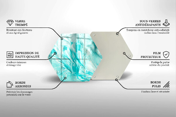 Chopping board glass Paints abstraction