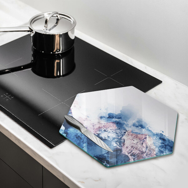 Chopping board glass Abstraction painted mountains