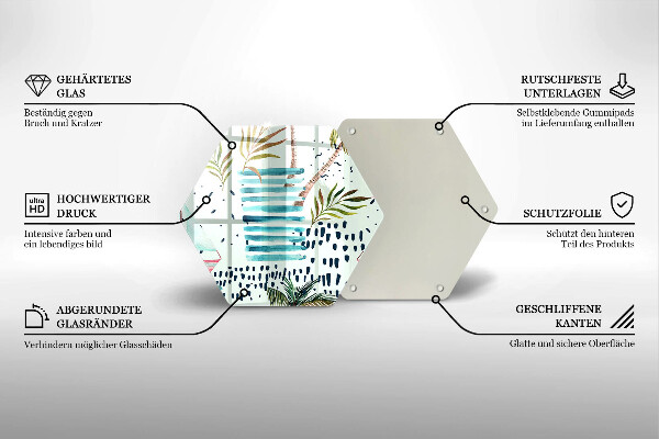 Chopping board glass Holiday illustrations