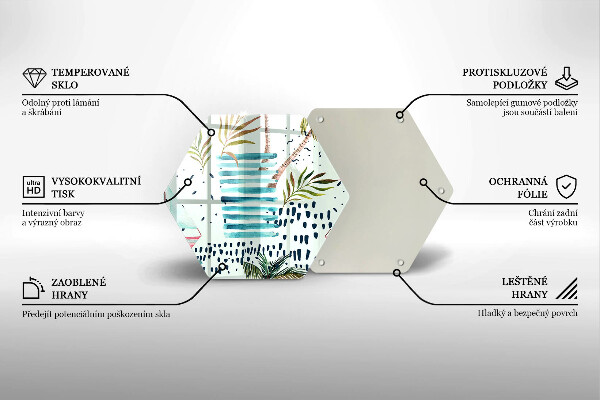 Chopping board glass Holiday illustrations