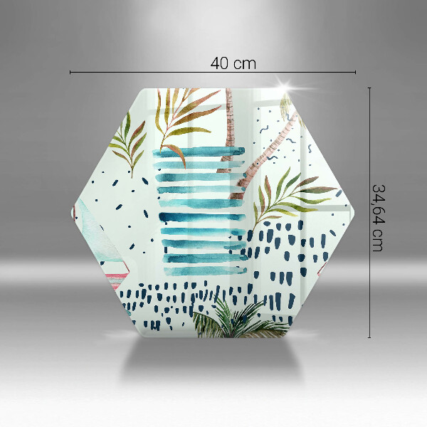 Chopping board glass Holiday illustrations