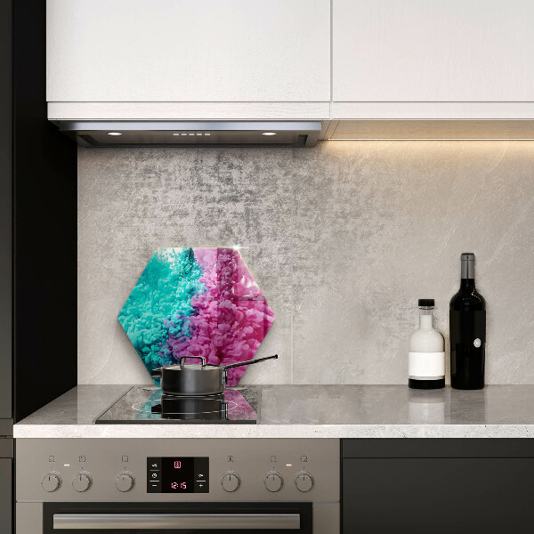 Chopping board glass Turkos-pink smoke