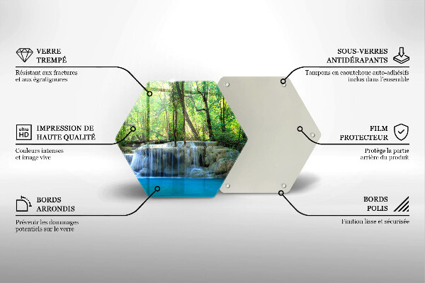 Kitchen worktop protector Waterfall in the forest