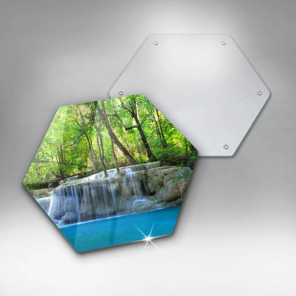 Kitchen worktop protector Waterfall in the forest