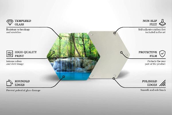 Kitchen worktop protector Waterfall in the forest