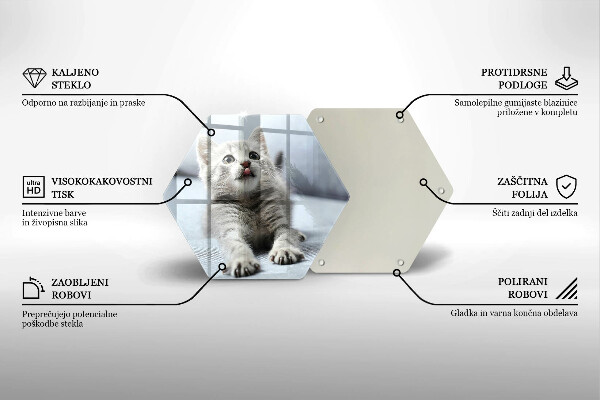 Kitchen worktop protector Little cute kitty