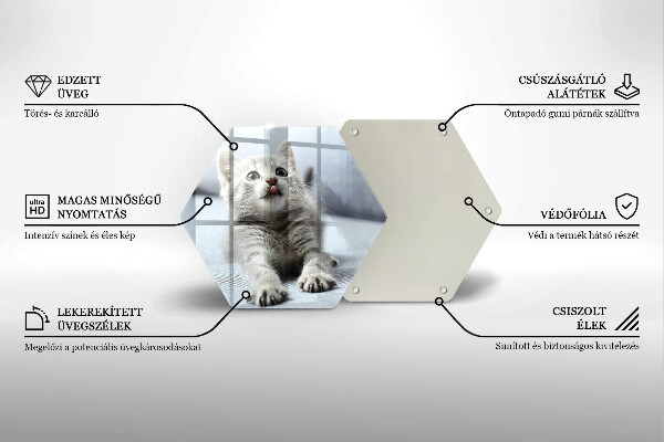 Kitchen worktop protector Little cute kitty