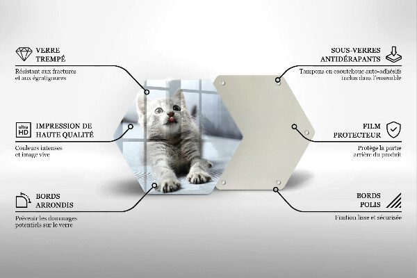 Kitchen worktop protector Little cute kitty