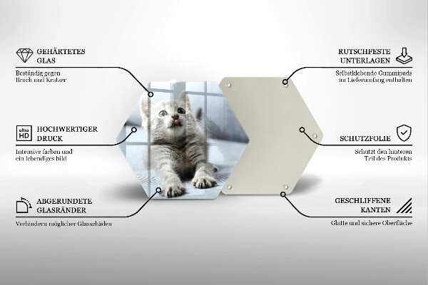 Kitchen worktop protector Little cute kitty