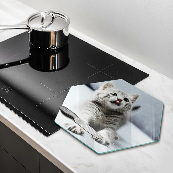 Kitchen worktop protector Little cute kitty