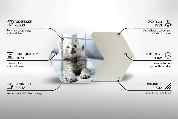 Kitchen worktop protector Little cute kitty