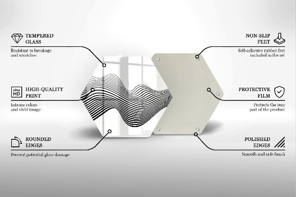 Chopping board glass Linear abstraction