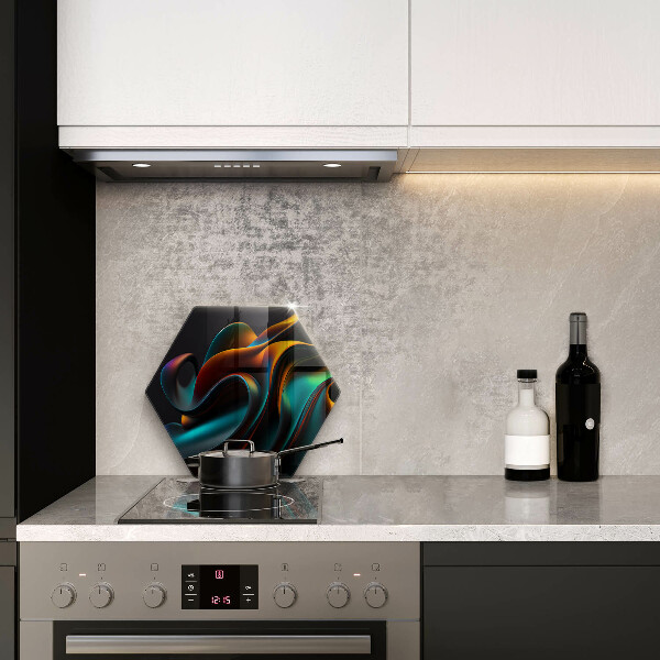 Chopping board glass Colorful abstraction