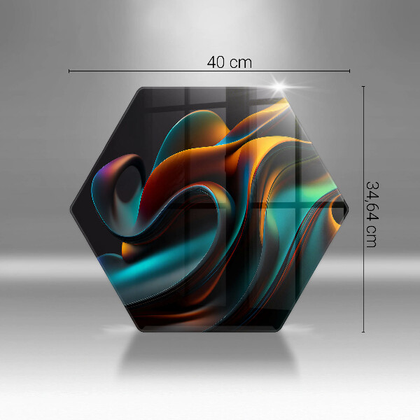 Chopping board glass Colorful abstraction