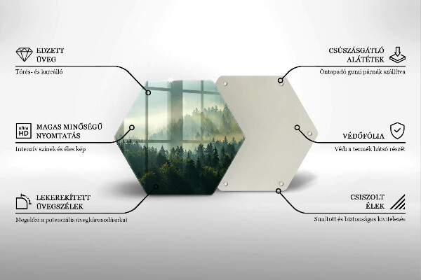 Kitchen worktop protector Landscape view of the forest