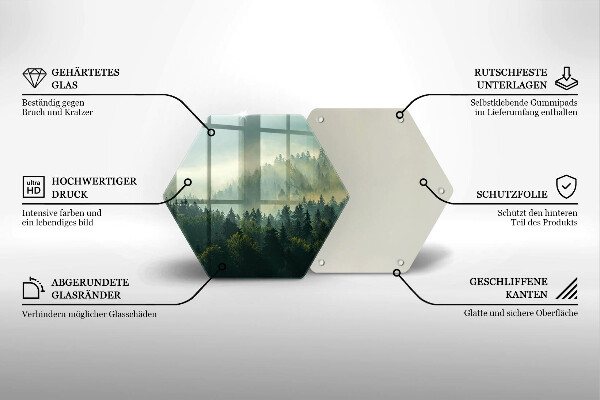 Kitchen worktop protector Landscape view of the forest