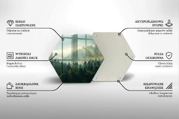 Kitchen worktop protector Landscape view of the forest