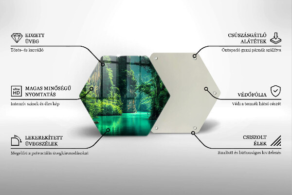 Chopping board glass Laguna landscape
