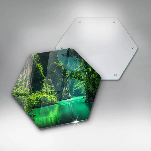 Chopping board glass Laguna landscape