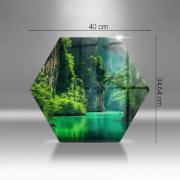 Chopping board glass Laguna landscape