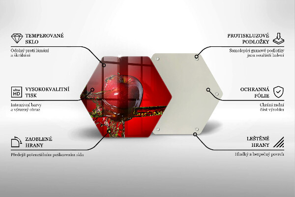 Cutting board Apple fruit in water