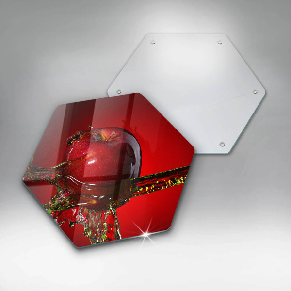 Cutting board Apple fruit in water