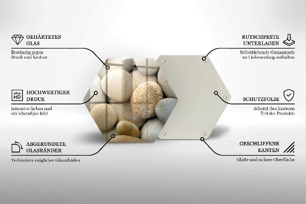 Cutting board Oval stone pattern