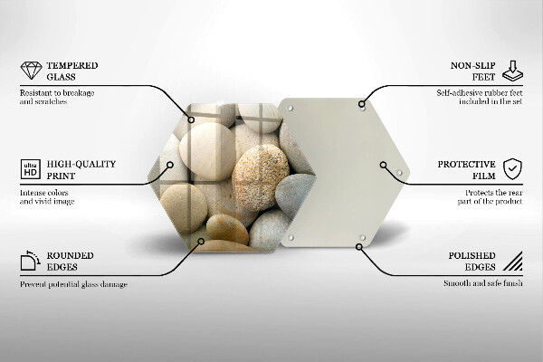 Cutting board Oval stone pattern