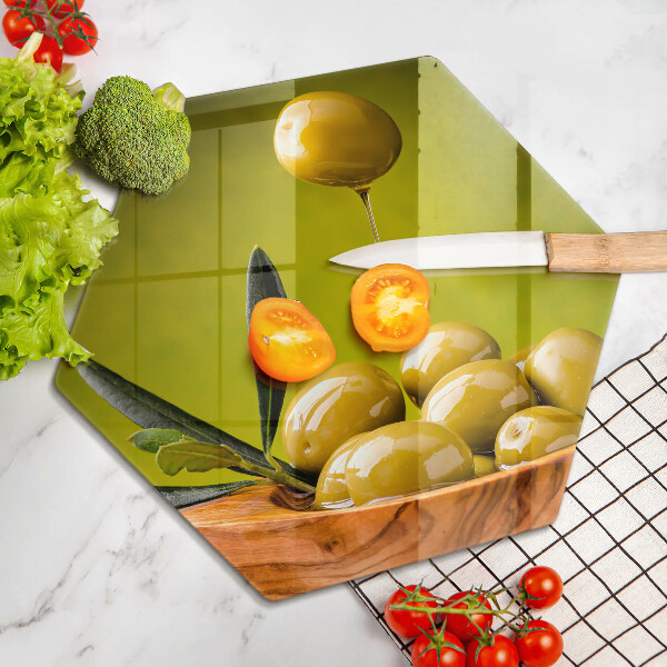 Chopping board Tasty olives