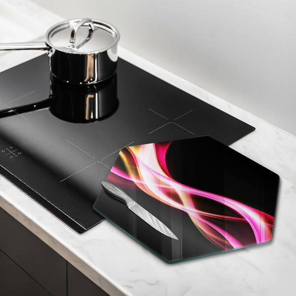 Kitchen worktop protector Neon Smoke abstraction