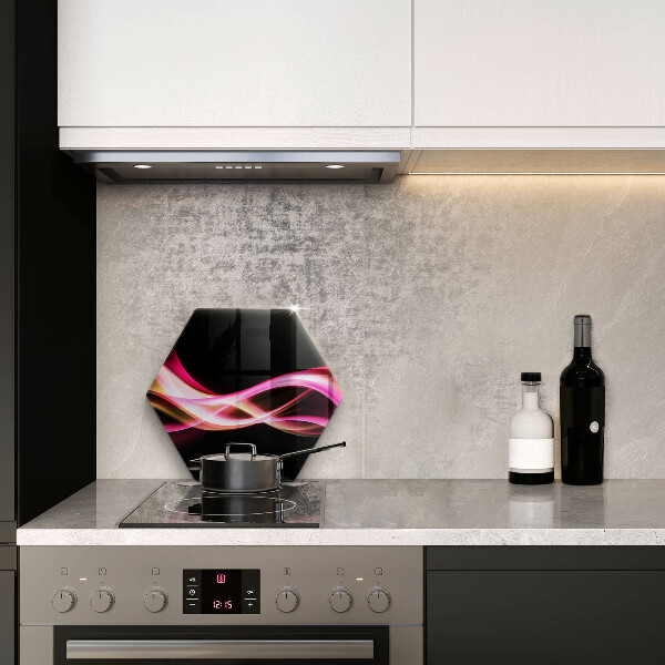 Kitchen worktop protector Neon Smoke abstraction