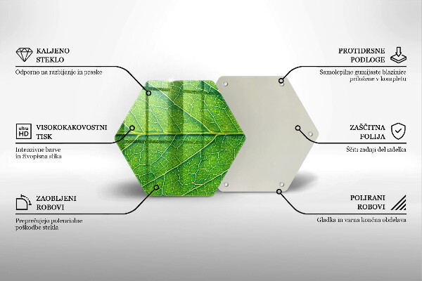 Kitchen worktop protector Leaf lines nature