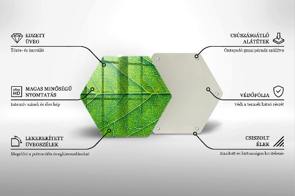 Kitchen worktop protector Leaf lines nature